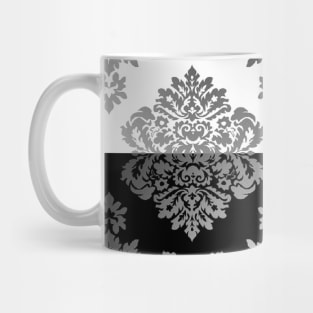 Striped Black & White Damask Wallpaper Mug